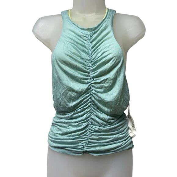 Pilcro by Anthropologie Tops - NWT Anthropologie Pilcro Size Medium Tank Top  Reversible Ruched Sleeveless Blue